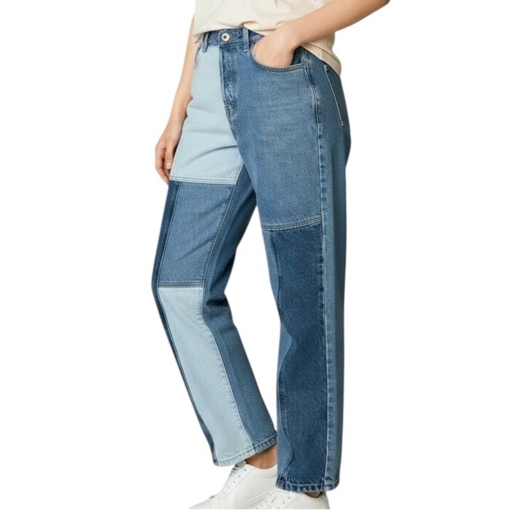 PacSun Color Block Hi Rise Straight Denim Jeans Button fly Women’s Size 27